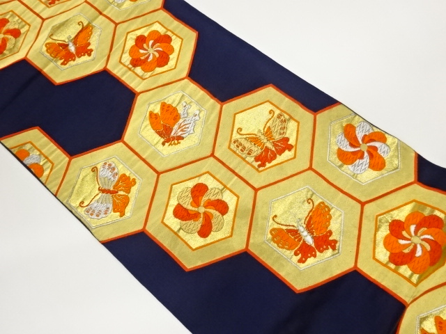 JAPANESE FUKURO OBI / WOVEN KIKKO PATTERN